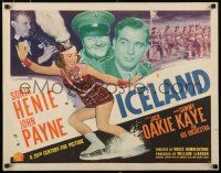 5j645 ICELAND style A 1/2sh '42 ice skating Sonja Henie, John Payne & Sammy Kaye w/clarinet!