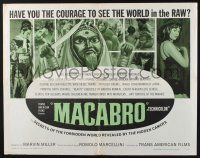 5j690 MACABRO 1/2sh '66 wild horror documentary, see the forbidden world in the raw!