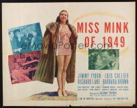 5j707 MISS MINK OF 1949 1/2sh '48 Jimmy Lydon & pretty Lois Collier in skimpy bathing suit!