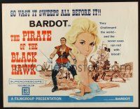 5j743 PIRATE OF THE BLACK HAWK 1/2sh '61 great art of super sexy sister of Brigitte Bardot!