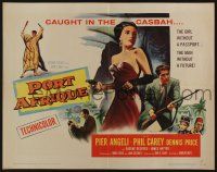 5j744 PORT AFRIQUE style B 1/2sh '56 art of super sexy Pier Angeli caught in the Casbah with gun!
