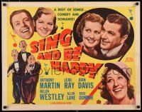 5j775 SING & BE HAPPY 1/2sh '37 Tony Martin, Leah Ray, Joan Davis, Rocky Lane, Westley!