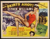 5j777 SKIRTS AHOY style A 1/2sh '52 great full-length art of sexy sailor Esther Williams!