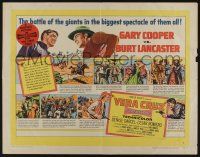 5j824 VERA CRUZ style B 1/2sh '55 cowboys Gary Cooper & Burt Lancaster, cool comic strip style!