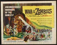 5j830 WAR OF THE ZOMBIES 1/2sh '65 John Barrymore vs warriors of the damned, Reynold Brown art!
