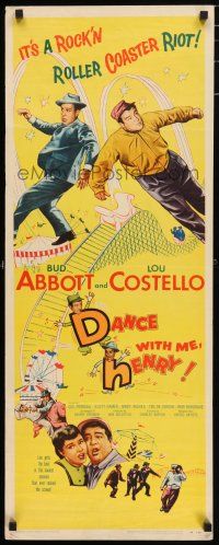 5j091 DANCE WITH ME HENRY insert '56 Bud Abbott & Lou Costello, Gigi Perreau