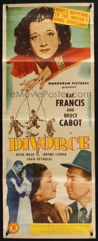 5j100 DIVORCE insert '45 Kay Francis has men on a string, Bruce Cabot!