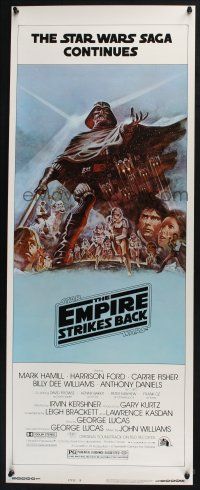 5j107 EMPIRE STRIKES BACK style B insert '80 George Lucas classic, cool montage art by Tom Jung!
