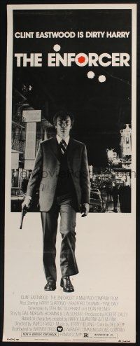 5j108 ENFORCER insert '76 cool photo of Clint Eastwood as Dirty Harry by Bill Gold!