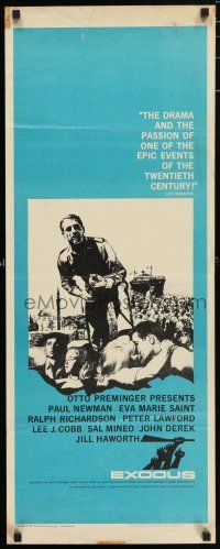 5j111 EXODUS insert '61 Otto Preminger, great title art by Saul Bass, Paul Newman!