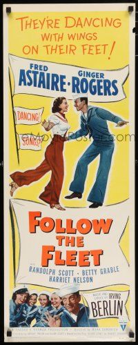 5j118 FOLLOW THE FLEET insert R53 Fred Astaire & Ginger Rogers, music by Irving Berlin!