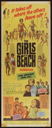5j132 GIRLS ON THE BEACH insert '65 Beach Boys, Lesley Gore, LOTS of sexy babes in bikinis!