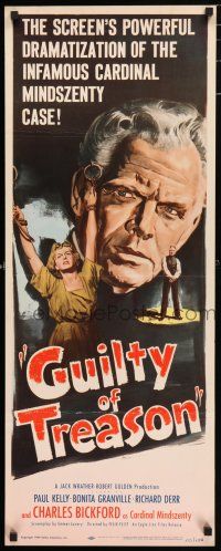 5j147 GUILTY OF TREASON insert '50 art of Paul Kelly, Bonita Granville, Charles Bickford!