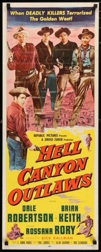 5j154 HELL CANYON OUTLAWS insert '57 Dale Robertson, Keith, deadly killer terrorizing The West!