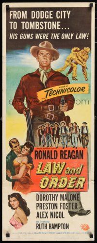 5j199 LAW & ORDER insert '53 Ronald Reagan, Dorothy Malone, Nathan Juran directed!