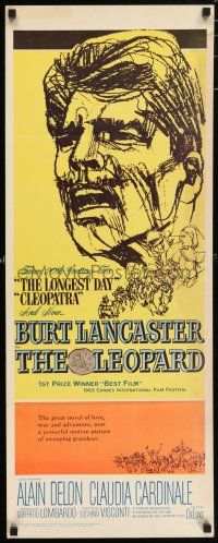 5j203 LEOPARD insert '63 Luchino Visconti's Il Gattopardo, cool art of Burt Lancaster!