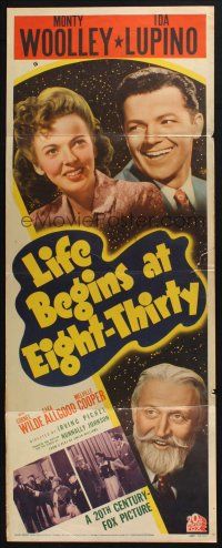 5j207 LIFE BEGINS AT EIGHT-THIRTY insert '42 Monty Woolley, Ida Lupino, Irving Pichel