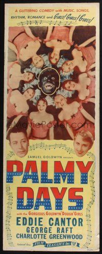 5j252 PALMY DAYS insert R44 Eddie Cantor in blackface surrounded by the sexy Goldwyn girls!