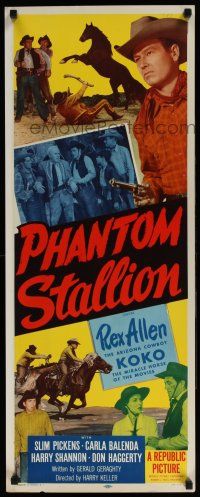5j260 PHANTOM STALLION insert '54 great art of Arizona Cowboy Rex Allen & Koko the Miracle Horse!