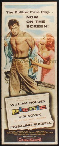 5j261 PICNIC insert '56 great artwork of William Holden & Kim Novak!