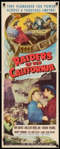 5j273 RAIDERS OF OLD CALIFORNIA insert '57 Jim Davis, Marty Robbins, Lee Van Cleef!