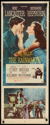 5j274 RAINMAKER insert '56 great romantic close up of Burt Lancaster & Katharine Hepburn!