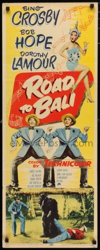 5j283 ROAD TO BALI insert '52 Bing Crosby, Bob Hope & sexy Dorothy Lamour in Indonesia!