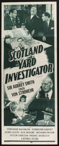 5j299 SCOTLAND YARD INVESTIGATOR insert R53 Sir Aubrey Smith, Erich Von Stroheim!