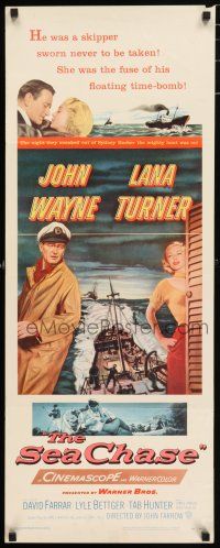 5j301 SEA CHASE insert '55 great seafaring artwork of John Wayne & Lana Turner!