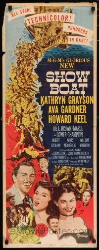 5j314 SHOW BOAT insert '51 singing Kathryn Grayson, sexy Ava Gardner, Howard Keel, Joe E. Brown