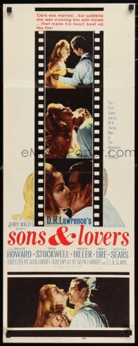 5j329 SONS & LOVERS insert '60 from D.H. Lawrence's novel, Dean Stockwell & sexy Mary Ure!