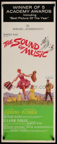 5j331 SOUND OF MUSIC insert '65 Julie Andrews, Plummer, Robert Wise classic musical!