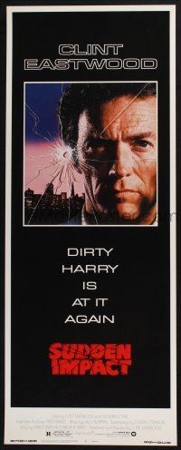 5j346 SUDDEN IMPACT insert '83 Clint Eastwood is at it again as Dirty Harry, great image!