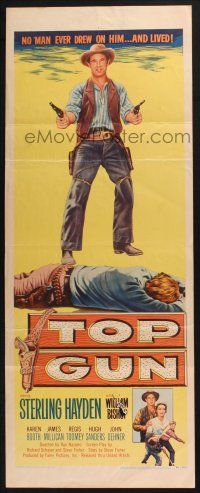 5j378 TOP GUN insert '55 Sterling Hayden had to live up to his name or be buried under it!