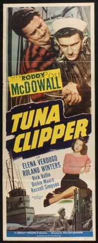 5j388 TUNA CLIPPER insert '49 Roddy McDowall, Elena Verdugo, Roland Winters!