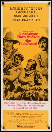 5j391 UNDEFEATED insert '69 great Civil War cast portrait with John Wayne & Rock Hudson!