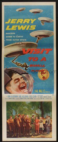5j397 VISIT TO A SMALL PLANET insert '60 wacky alien Jerry Lewis saucers down to Earth from space!