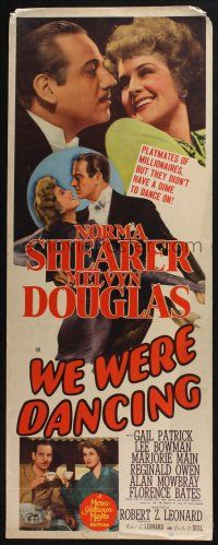 5j400 WE WERE DANCING insert '42 great image of Melvin Douglas & Norma Shearer dancing close!