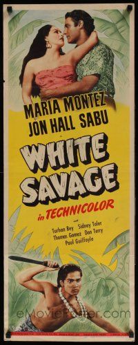 5j408 WHITE SAVAGE insert '43 cool images of sexiest Maria Montez, Jon Hall, Sabu w/ knife!