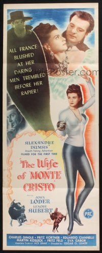 5j412 WIFE OF MONTE CRISTO insert '46 Edgar Ulmer directed, Lenore Aubert conquers with her sword!