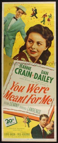 5j423 YOU WERE MEANT FOR ME insert '48 full-length Dan Dailey, close up of pretty Jeanne Crain!