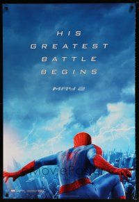5k040 AMAZING SPIDER-MAN 2 teaser 1sh '14 Andrew Garfield, his greatest battle begins!
