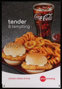5k042 AMC THEATRES chicken sliders DS 1sh '13 cool ad from the movie theater chain!