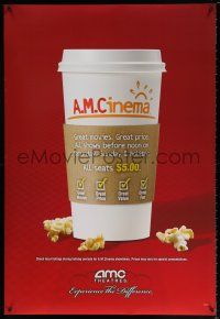 5k044 AMC THEATRES coffee style DS 1sh '06 cool ad from the movie theater chain!