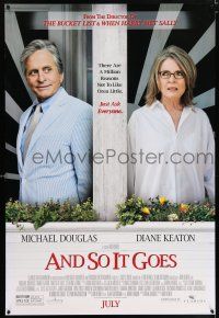 5k069 AND SO IT GOES advance DS 1sh '14 Michael Douglas, Diane Keaton, Rob Reiner directed!