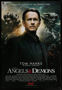 5k070 ANGELS & DEMONS int'l advance DS 1sh '09 Tom Hanks, cool image from Dan Brown's book!