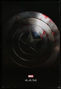 5k143 CAPTAIN AMERICA: THE WINTER SOLDIER teaser DS 1sh '14 cool image of shield!
