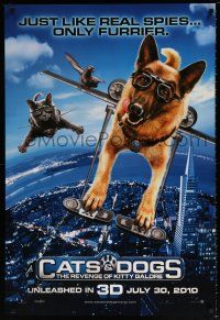 5k157 CATS & DOGS: THE REVENGE OF KITTY GALORE teaser DS 1sh '10 James Marsden, animated action!