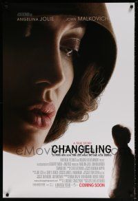5k161 CHANGELING advance DS 1sh '08 extreme close-up of Angelina Jolie, Clint Eastwood directed!