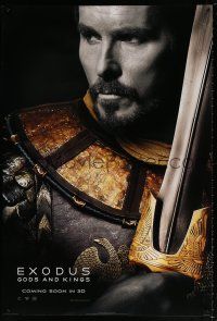 5k245 EXODUS: GODS & KINGS style B int'l teaser DS 1sh '14 close-up of Christian Bale as Moses!